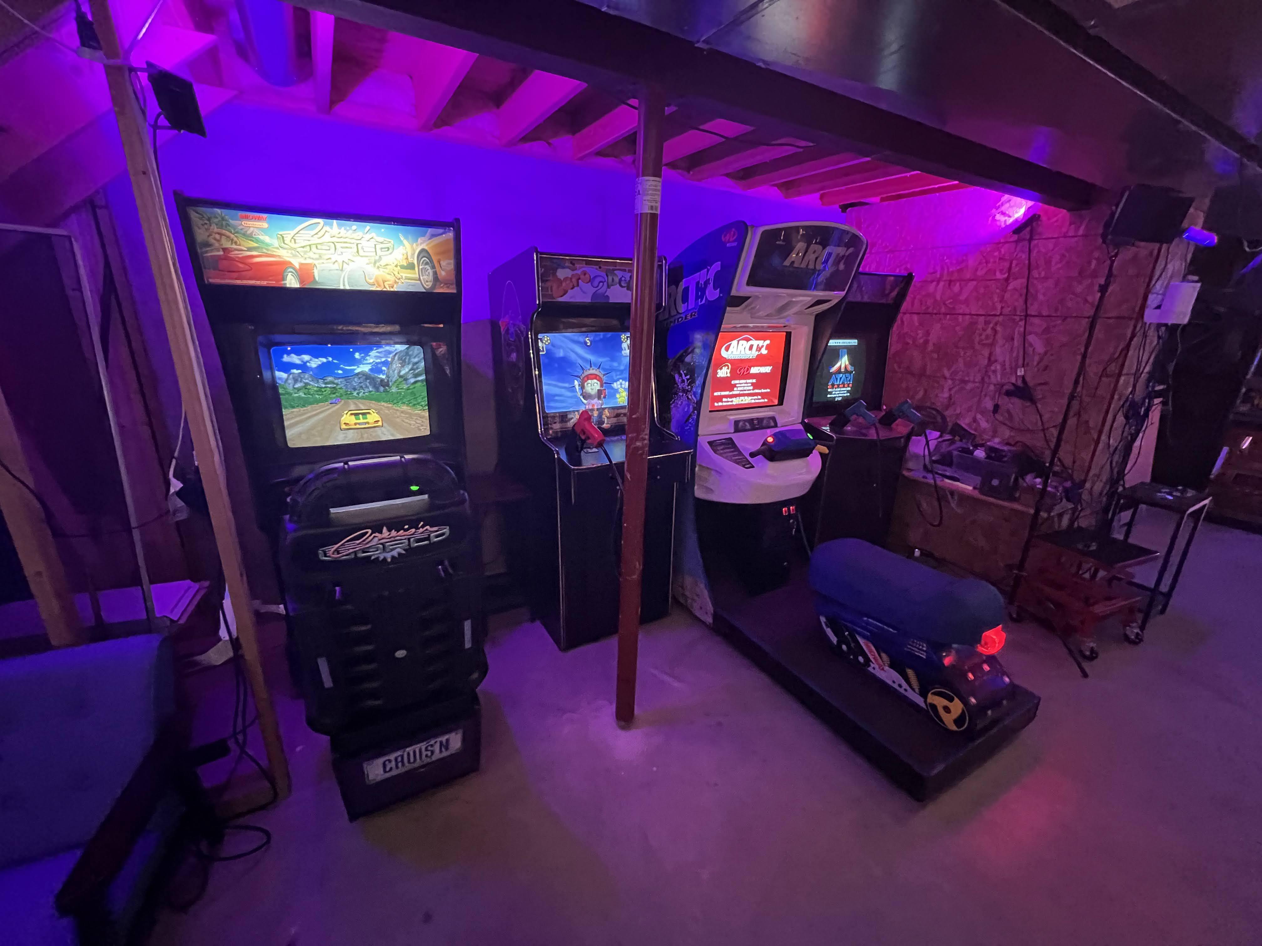 Our arcade games, Cruis'n World, Zero Point 2, Arctic Thunder, and Area 51 Maximum Force